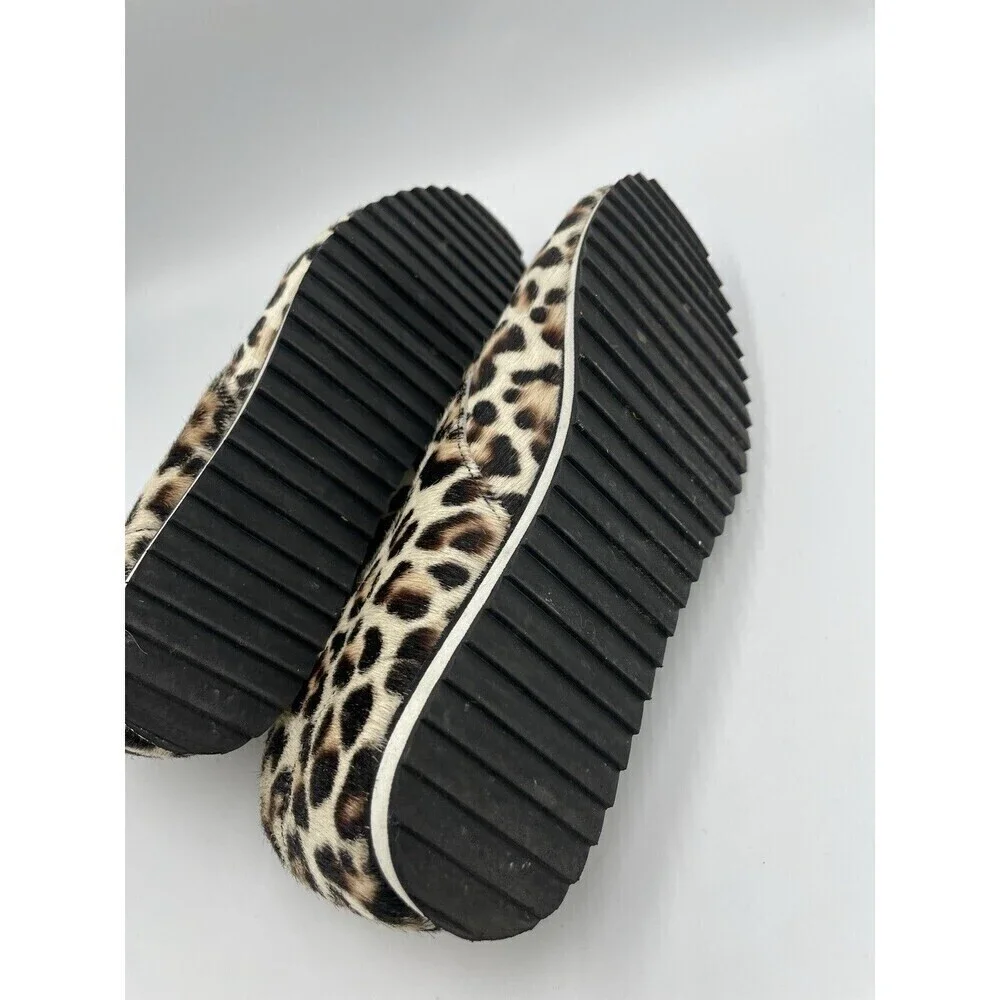 BODEN Booties Ashbourne Leopard Print Calf Hair Size 8 EU 38
